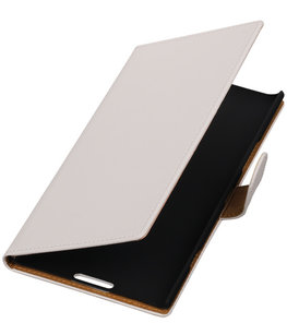 Wit Effen Booktype Hoesje voor Nokia Lumia 1520 Wallet Cover Wit Effen Booktype Hoesje voor Nokia Lumia 1520 Wallet Cover