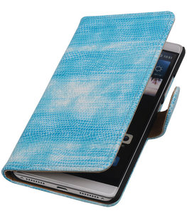Turquoise Mini Slang Booktype Hoesje voor Huawei Mate S Wallet Cover