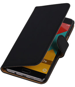 Zwart Effen Booktype Hoesje voor Samsung Galaxy A7 2016 Wallet Cover Zwart Effen Booktype Hoesje voor Samsung Galaxy A7 2016 Wallet Cover
