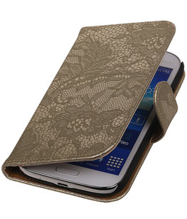 Lace Goud Hoesje voor Samsung Galaxy Grand Neo Book/Wallet Case