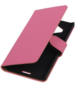 Hoesje voor Microsoft Lumia 950 XL - Effen Booktype Wallet Roze