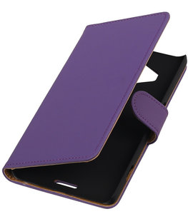 Hoesje voor Microsoft Lumia 950 XL - Effen Booktype Wallet Paars
