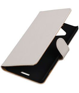 Hoesje voor Microsoft Lumia 950 XL - Effen Booktype Wallet Wit