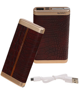Donker Bruin Krokodil SunPin Powerbank 6000 mAh iPhone/iPad Oplader Donker Bruin Krokodil SunPin Powerbank 6000 mAh iPhone/iPad Oplader