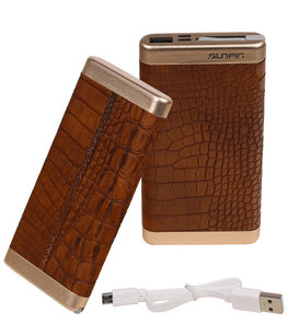 Bruin Krokodil SunPin Powerbank 10000 mAh iPhone/iPad Oplader Bruin Krokodil SunPin Powerbank 10000 mAh iPhone/iPad Oplader