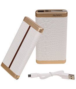 Wit Krokodil SunPin Powerbank 10000 mAh iPhone/iPad Oplader Wit Krokodil SunPin Powerbank 10000 mAh iPhone/iPad Oplader