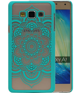 Hoesje voor Samsung Galaxy A7 2015 - Roma Hardcase Turquoise