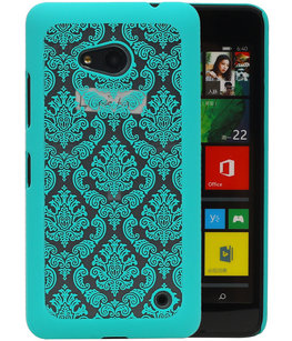 Hoesje voor Microsoft Lumia 640 - Brocant Hardcase Turquoise