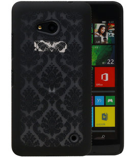 Hoesje voor Microsoft Lumia 640 - Brocant Hardcase Zwart
