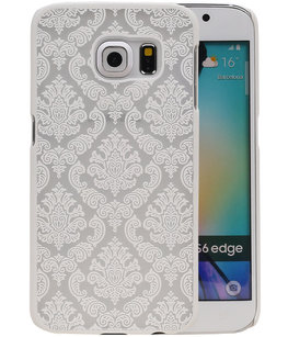 Hoesje voor Samsung Galaxy S6 Edge - Brocant Hardcase Wit Hoesje voor Samsung Galaxy S6 Edge - Brocant Hardcase Wit