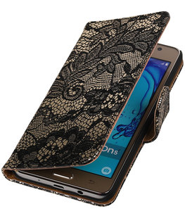 Hoesje voor Samsung Galaxy On5 - J5 Prime Lace Zwart Booktype Wallet Hoesje voor Samsung Galaxy On5 - J5 Prime Lace Zwart Booktype Wallet