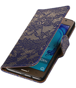 Hoesje voor Samsung Galaxy On5 - J5 Prime Lace Blauw Booktype Wallet Hoesje voor Samsung Galaxy On5 - J5 Prime Lace Blauw Booktype Wallet