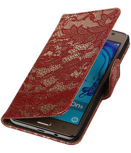 Hoesje voor Samsung Galaxy On5 -J5 Prime  Lace Rood Booktype Wallet Hoesje voor Samsung Galaxy On5 -J5 Prime  Lace Rood Booktype Wallet