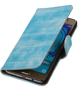 Hoesje voor Samsung Galaxy On5 - Mini Slang Turquoise Booktype Wallet