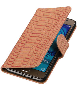 Hoesje voor Samsung Galaxy On5 - Slang Roze Booktype Wallet