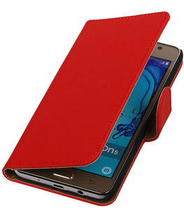 Hoesje voor Samsung Galaxy On5 - Effen Rood Booktype Wallet