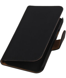 Zwart Effen Booktype Hoesje voor Samsung Galaxy Xcover 2 S7710 Wallet Cover