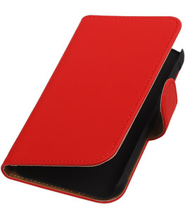 Rood Effen Booktype Hoesje voor Samsung Galaxy Xcover 2 S7710 Wallet Cover