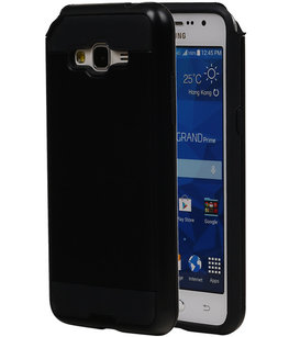 Zwart Bestcases Tough Armor TPU Back Cover Hoesje voor Samsung Galaxy Grand Prime