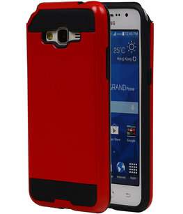 Rood Bestcases Tough Armor TPU Back Cover Hoesje voor Samsung Galaxy Grand Prime