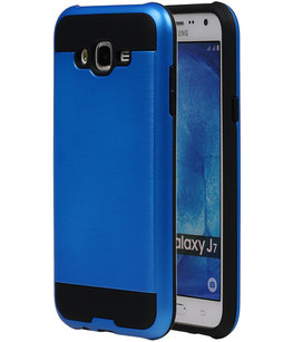 Blauw BestCases Tough Armor TPU back cover voor Hoesje voor Samsung Galaxy J7 2015