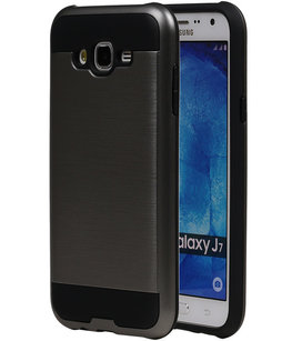 Grijs BestCases Tough Armor TPU back cover voor Hoesje voor Samsung Galaxy J7 2015