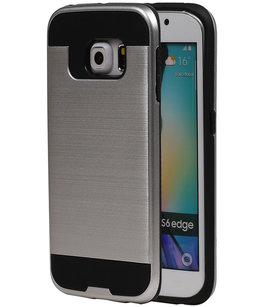 Zilver BestCases Tough Armor TPU back cover voor Hoesje voor Samsung Galaxy S6 Edge Zilver BestCases Tough Armor TPU back cover voor Hoesje voor Samsung Galaxy S6 Edge