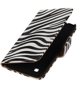 Zebra booktype cover voor Hoesje voor LG K7 Zebra booktype cover voor Hoesje voor LG K7