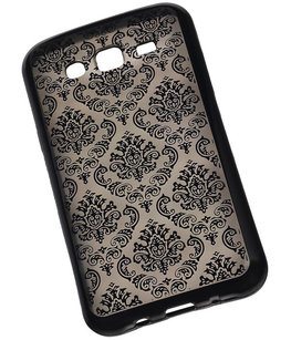 Zwart Brocant TPU back case cover voor Hoesje voor Samsung Galaxy J5 (2016)