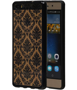 Zwart Brocant TPU back case cover voor Hoesje voor Huawei P8 Lite