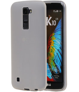 Hoesje voor LG K10 TPU Back Cover Transparant Wit Hoesje voor LG K10 TPU Back Cover Transparant Wit