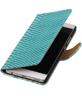 Turquoise Slang booktype cover voor Hoesje voor Sony Xperia X Performance