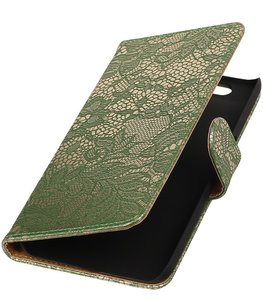Hoesje voor Huawei Nexus 6P - Lace Donker Groen Booktype Wallet Hoesje voor Huawei Nexus 6P - Lace Donker Groen Booktype Wallet