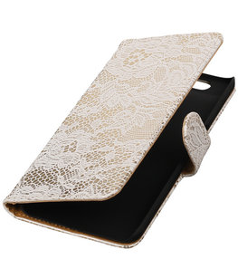Hoesje voor Huawei Nexus 6P - Lace Wit Booktype Wallet Hoesje voor Huawei Nexus 6P - Lace Wit Booktype Wallet