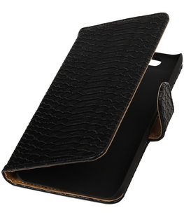 Hoesje voor Huawei Nexus 6P - Slang Zwart Bookstyle Wallet Hoesje voor Huawei Nexus 6P - Slang Zwart Bookstyle Wallet