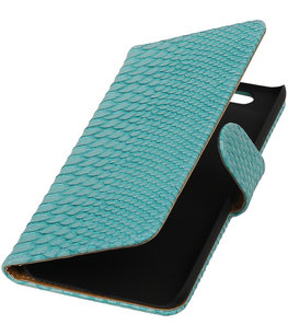 Hoesje voor Huawei Nexus 6P - Slang Turquoise Bookstyle Wallet Hoesje voor Huawei Nexus 6P - Slang Turquoise Bookstyle Wallet