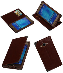 Hoesje voor Samsung Galaxy J5 2015 - Bruin TPU Map Bookstyle