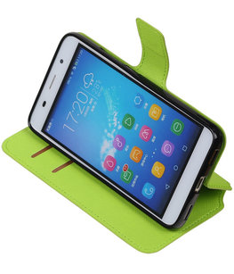 Groen Hoesje voor Huawei Honor Y6 / 4A TPU wallet case booktype HM Book Groen Hoesje voor Huawei Honor Y6 / 4A TPU wallet case booktype HM Book