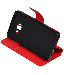 Rood Hoesje voor Samsung Galaxy A3 2016 TPU wallet case booktype HM Book Rood Hoesje voor Samsung Galaxy A3 2016 TPU wallet case booktype HM Book
