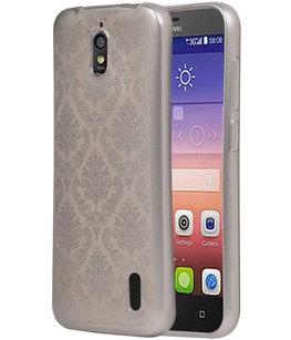 Zilver Brocant TPU back cover voor Hoesje voor Huawei Y625