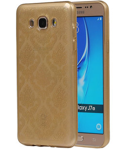 Goud Brocant TPU back case cover voor Hoesje voor Samsung Galaxy J7 2016