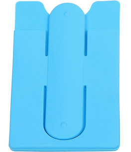 Licht Blauw TPU pashouder / kaarthouder met stand functie Licht Blauw TPU pashouder / kaarthouder met stand functie