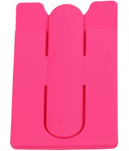 Roze TPU pashouder / kaarthouder met stand functie Roze TPU pashouder / kaarthouder met stand functie