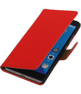 Hoesje voor Huawei Honor 7 Effen Bookstyle Wallet Rood Hoesje voor Huawei Honor 7 Effen Bookstyle Wallet Rood