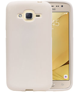 Wit Zand TPU back case cover voor Hoesje voor Samsung Galaxy J2 2016