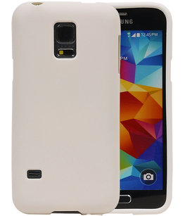 Wit Zand TPU back case cover voor Hoesje voor Samsung Galaxy S5 Mini