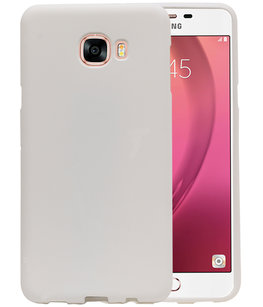 Wit Zand TPU back case cover voor Hoesje voor Samsung Galaxy C7