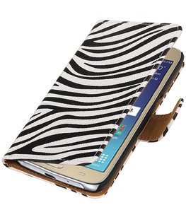 Zebra booktype wallet cover voor Hoesje voor Samsung Galaxy J2 2016