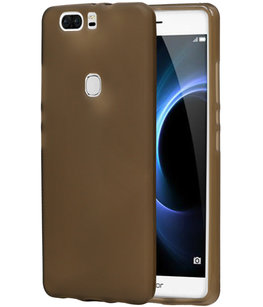 Hoesje voor Huawei Honor V8 TPU Back Cover Transparant Grijs