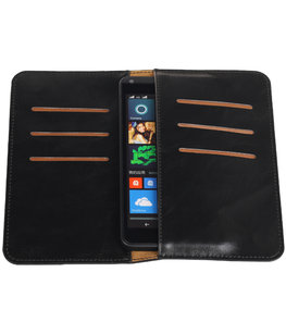 Zwart Pull-up Medium Pu portemonnee wallet voor Microsoft Zwart Pull-up Medium Pu portemonnee wallet voor Microsoft